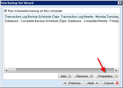 scheduling backups in Microsoft SQL Server