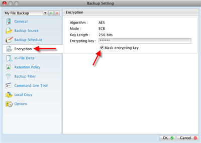 Change encryption key used for securing data